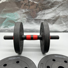 Load image into Gallery viewer, HEXEUM Body-building apparatus,Adjustable Dumbbell Set with Connector, Non-Rolling Dumbbells Weights Set for Home Gym, Barbells Weights for Exercises, Adjustable Weights Barbell Dumbbells 10KG.
