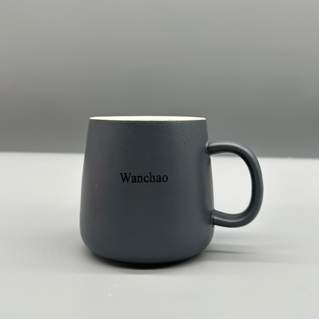 Wanchao Coffee cups, tea cups and mugs,Ceramic Coffee Mug Set 12oz Coffee Cups Ceramic Set of 2, Coffee Mug with Large Handle for Coffee, Tea, Milk and Chocolate