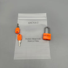 Load image into Gallery viewer, ANCNA-U Metal locks,Luggage Lock with Key, 2 Pack, orange
