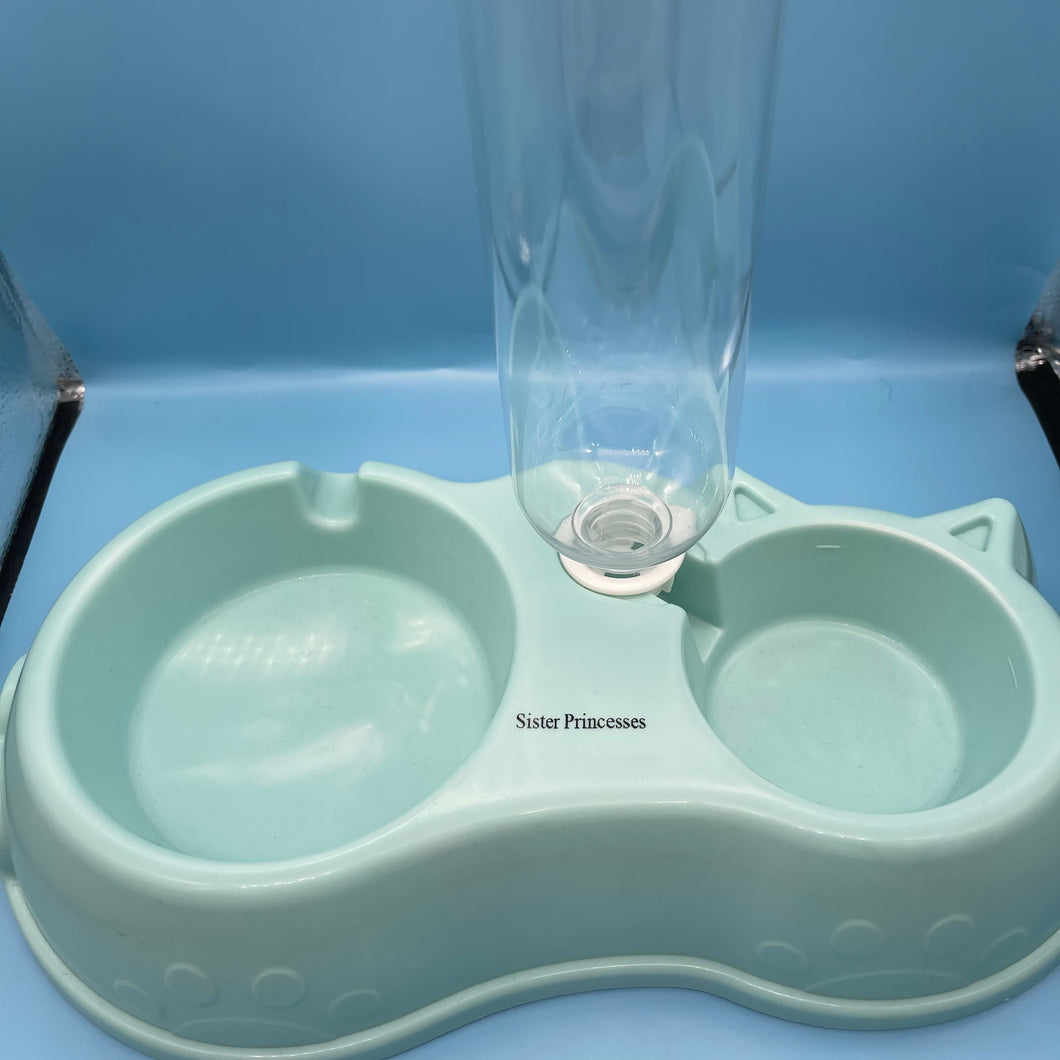 Sister Princesses Pet feeding dishes，Cat Gravity Water and Food Bowls, Cat Dog Tilted Water and Food Bowl Set,Pet Bowls for Food Gravity Water Bowls Healthy Design Bowl for Pets Feeding and Watering Supplies